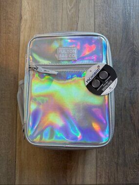 NEW Fulton Bag Co. Upright Lunch Bag - Silver HOLOGRAPHIC